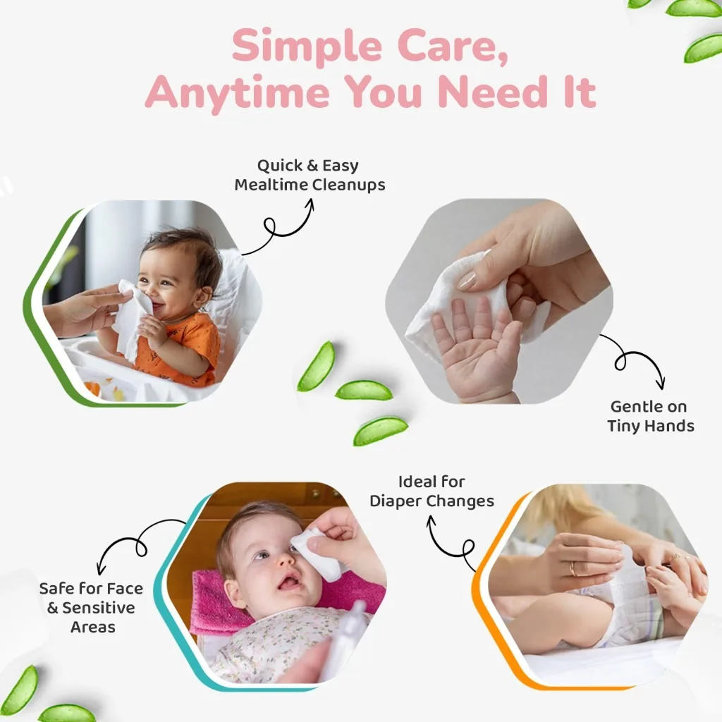 Baby Wipes Pack of 72 for Gentle and Effective Cleaning thumbnail 4