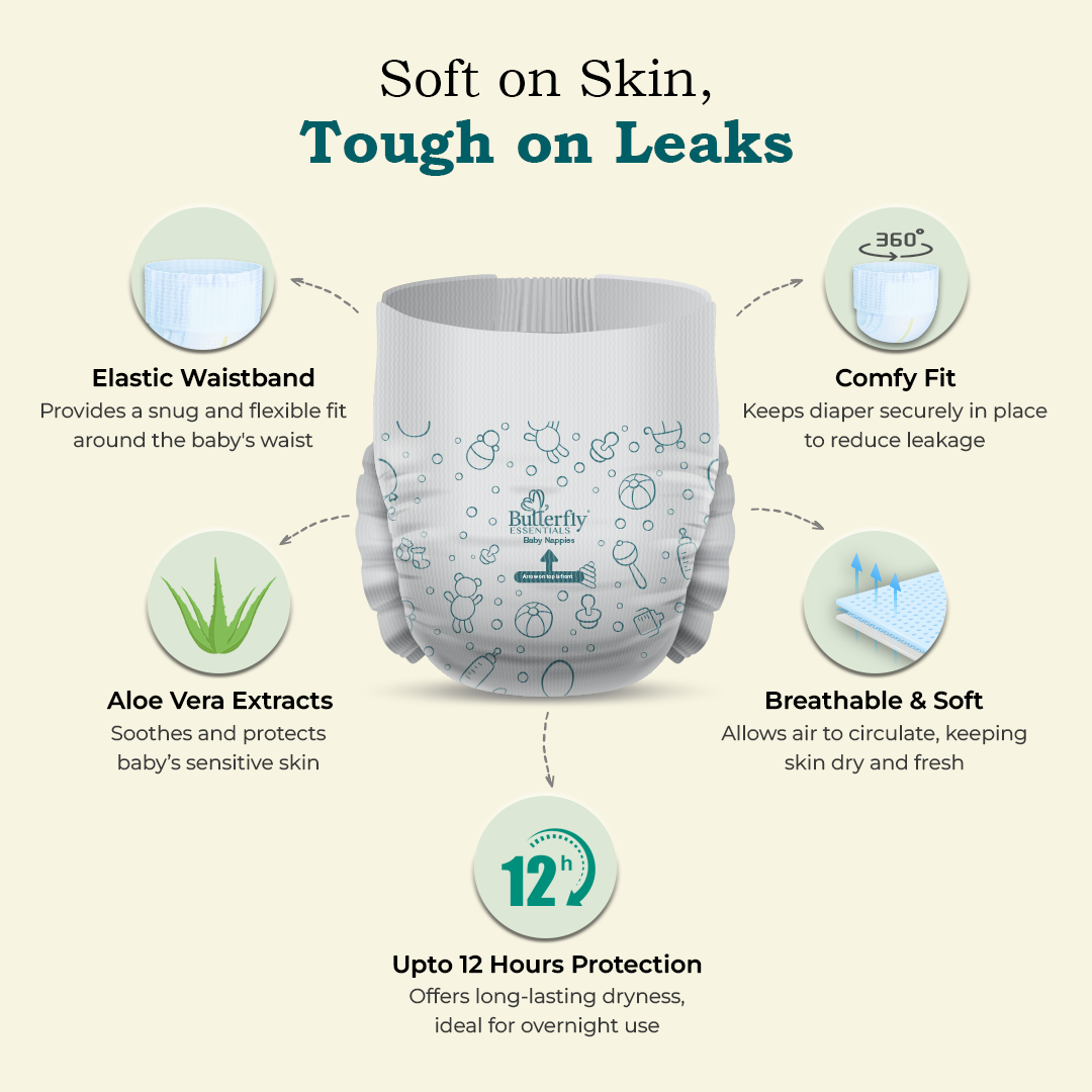 Baby Diapers – All-Day Dryness and Aloe Vera Care - XXL view 3