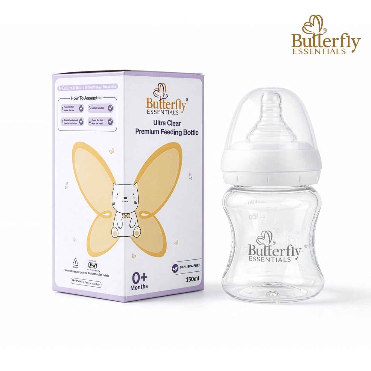 Ultra Clear Premium Feeding Bottle 150ml | Newborn Safe