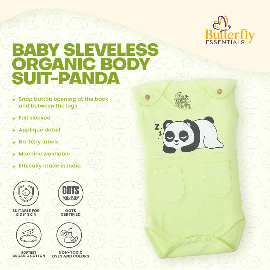 Baby Sleveless Organic Body Suit view 2